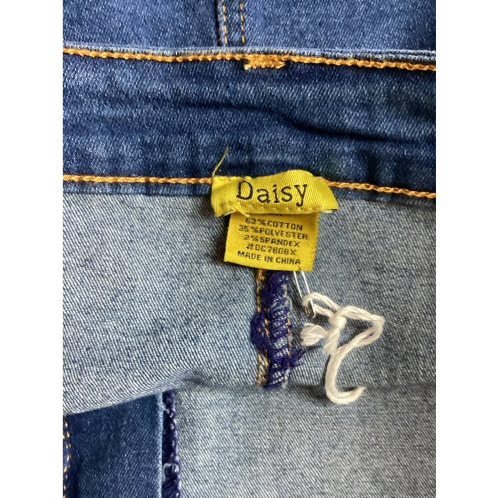 Plus Size Shorts Daisy Blue Cargo Shorts Size 2X Stretch Dark Wash - Picture 9 of 9